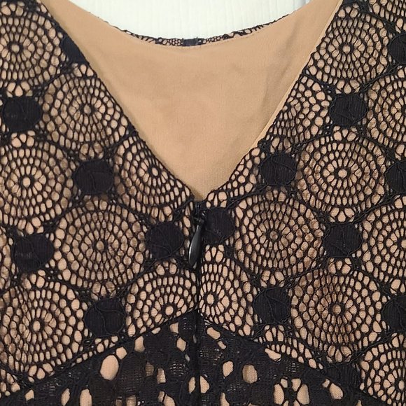Anthropologie Heartloom Fitted Black Lace Dress ~ Size Large - Picture 5 of 9